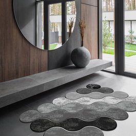 Conceptum Wookece292 Alfombra 100 x 150 cm Blanco, Gris, Negro